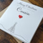 Personalised Handmade Christmas Card For Special Cousin, thumbnail 4 of 4