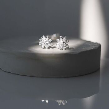 Sterling Silver Enlightened Lotus Studs, 9 of 10
