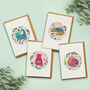 Plantable Seed Paper Cards Four Pack Cats, thumbnail 1 of 2