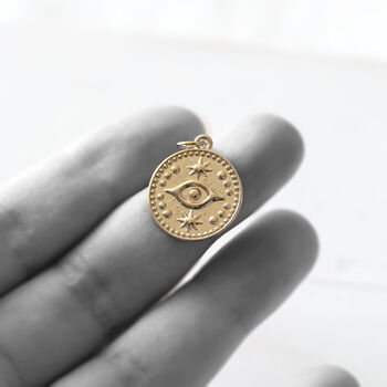 Evil Eye Coin Necklace, 7 of 8