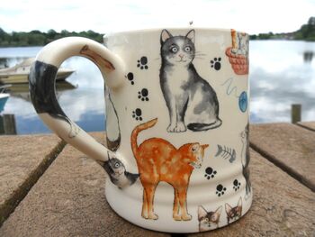 Tankard Mug In Cats And Kittens Design, 5 of 8