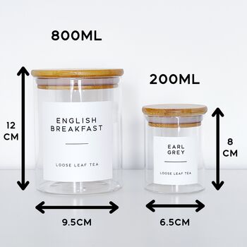 Loose Leaf Tea Storage Jar With Personalised Label, 11 of 11