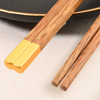 Engraved Wooden Non Slip Chopsticks With Gift Bag, 4 of 6