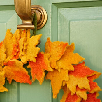 Felt Autumn Leaves Wreath, 2 of 2