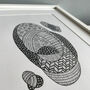 Personalised A4 Abstract Modern Hand Drawn Illustration, thumbnail 2 of 4