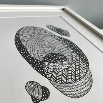 Personalised A4 Abstract Modern Hand Drawn Illustration, 2 of 4