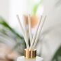Personalised Matt White Diffuser Bottle And Reed Set, thumbnail 5 of 6