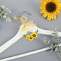 Personalised Clear Sunflower Wedding Hanger Tag, thumbnail 5 of 7