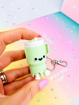 Tumbler Clicker Fidget Keychain With Articulated Legs, 7 of 8