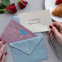 Valentine's Personalised Embroidered Keepsake Envelope, thumbnail 8 of 8