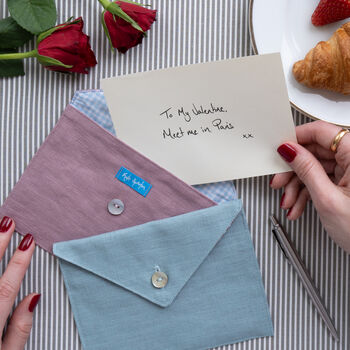 Valentine's Personalised Embroidered Keepsake Envelope, 8 of 8