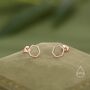 Sterling Silver Minimalist Open Hexagon Stud Earrings, thumbnail 6 of 12