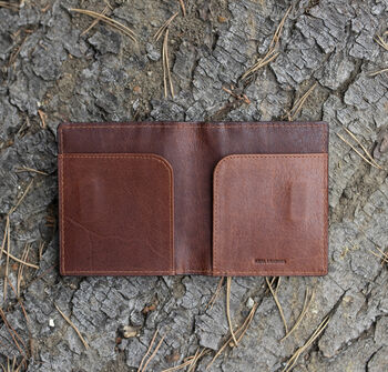 Personalised Slim Leather Card Holder Wallet Rfid, 2 of 9