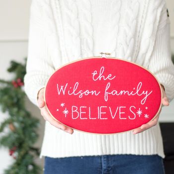 We Believe Personalised Family Hoop Sign, 5 of 6