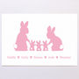 Personalised Rabbit Family Print, thumbnail 4 of 7