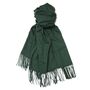 Forest Green Tassel Scarf, thumbnail 3 of 5