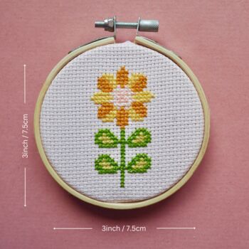 Flower Mini Cross Stitch Kit, 5 of 5