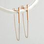 Sterling Silver Bar And Chain Earrings, thumbnail 5 of 12