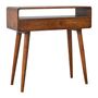 Modern Curved Chestnut Console Table, thumbnail 7 of 12