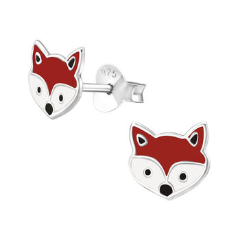 Foxy Lady Sterling Silver Fox Earrings, 3 of 5