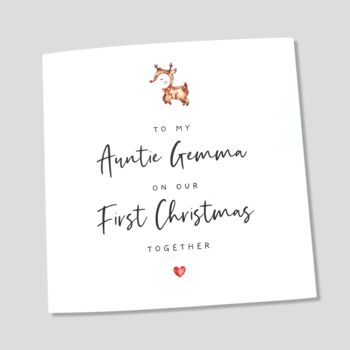 Personalised 1st Christmas Card As Auntie, 5 of 5