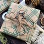 Patchwork Green Cheque Paper Fibre Wrapping Paper, thumbnail 10 of 12