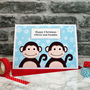 'Monkeys' Personalised Childrens Christmas Card, thumbnail 1 of 4