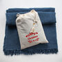 Soft Cotton Muslin Throw Blanket, Personalised Cotton Bag, thumbnail 4 of 12