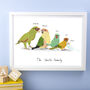 Personalised Parrot Family Print, thumbnail 1 of 2