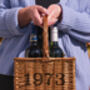 Personalised Special Date Wicker Bottle Carrier, thumbnail 2 of 8