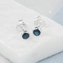 Sterling Silver Birthstone Stud Earrings, thumbnail 12 of 12