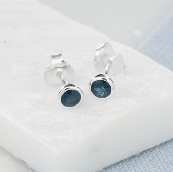 Sterling Silver Birthstone Stud Earrings, 12 of 12