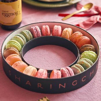 Rainbow Christmas Wreath Macaron Box, 2 of 4