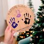 Personalised Christmas Hand Print Gift Plaque Art, thumbnail 1 of 2