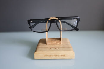 Luxury Oak Glasses Stand Display Holder Personalised, 4 of 6