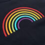 'Dreamer' Rainbow Embroidered Adult Organic Sweatshirt, thumbnail 4 of 4