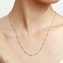 Sterling Silver Minimalist Bead Motif Necklace Various Lengths, thumbnail 8 of 12