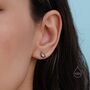 Tiny Cz Labybird Stud Earrings In Sterling Silver, thumbnail 5 of 12