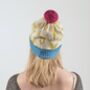 Bright Lambswool Knitted Stag Bobble Hat, thumbnail 8 of 11