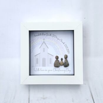 Personalised Christening Pebble Picture, 3 of 3
