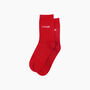 Lover Combed Cotton Glitter Socks In Red, thumbnail 3 of 3