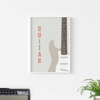 Electric Guitar Print | Stratocaster Music Poster, 9 of 9