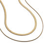 14 K Gold Plated Flat Snake Chain Choker, thumbnail 2 of 6