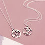 Sterling Silver Double Pierced Initial Pendant, thumbnail 2 of 9