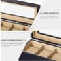 Six Slots Watch Box Case Organizer With Glass Lid, thumbnail 5 of 11