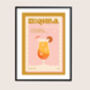 Retro Cocktail Tequila Sunrise Print, thumbnail 3 of 4