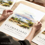 Tanzania Mount Kilimanjaro Travel Poster, thumbnail 1 of 7