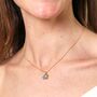 Blue Turtle Pendant Necklace In Gold, thumbnail 3 of 4