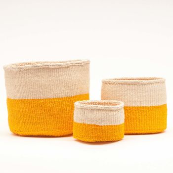 Fiesta Orange Colour Block Baskets, 2 of 9