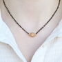 Indian Gold Plated Black Bead Mangalsutra Nazaria Necklace, thumbnail 1 of 4